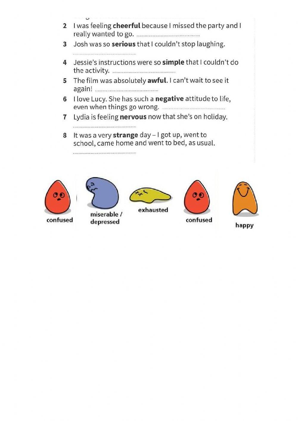 Feelings and emotions