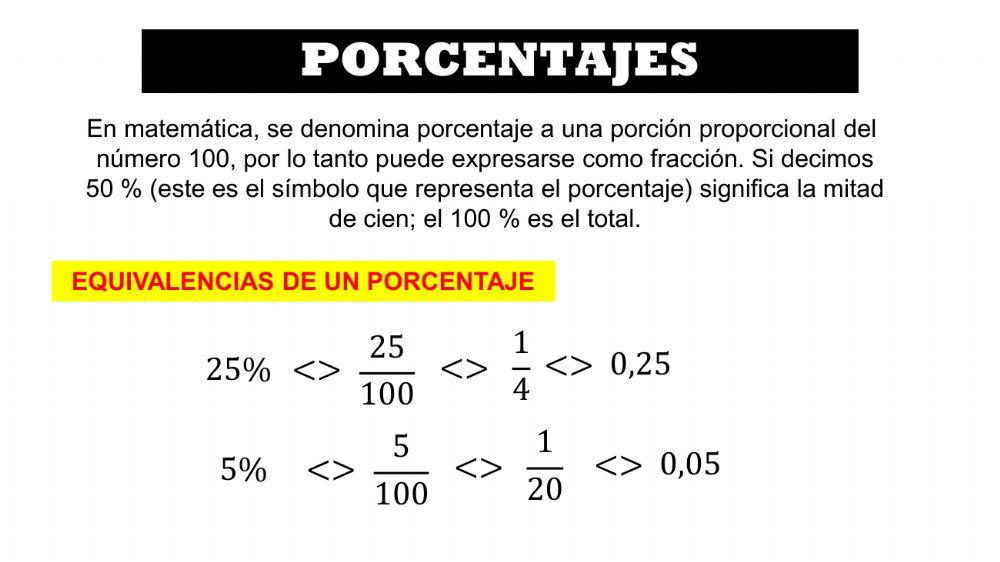 Porcentajes