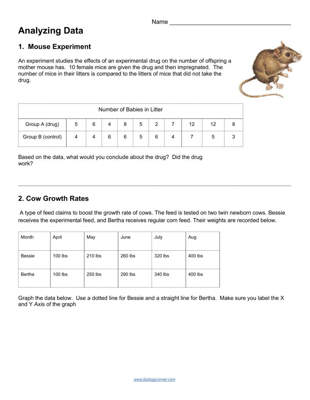 Analyzing Data online exercise for | Live Worksheets