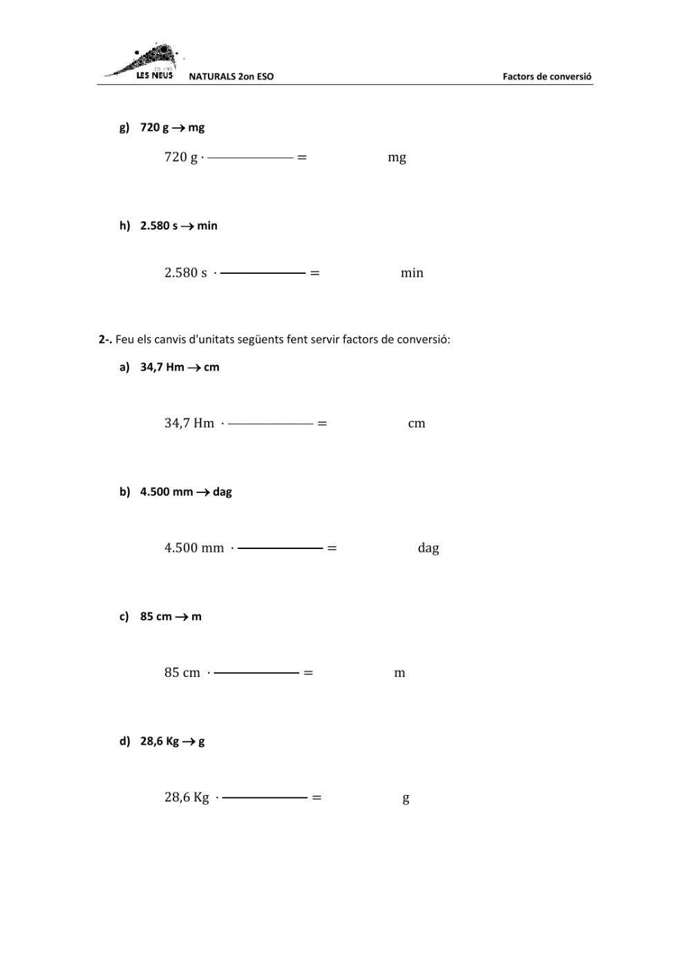 Factors de conversió