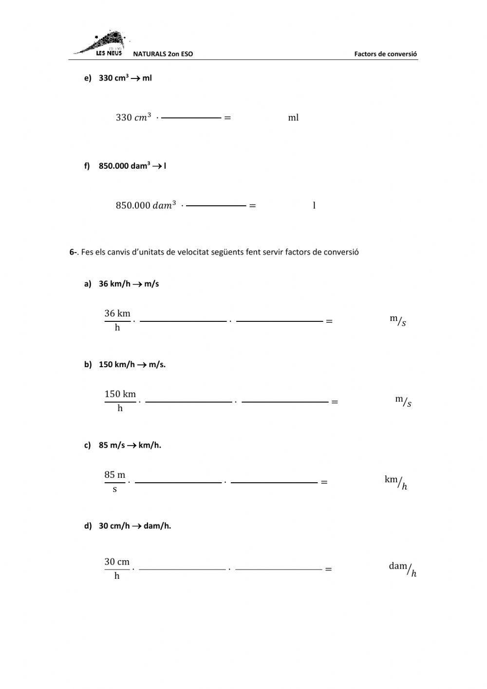 Factors de conversió