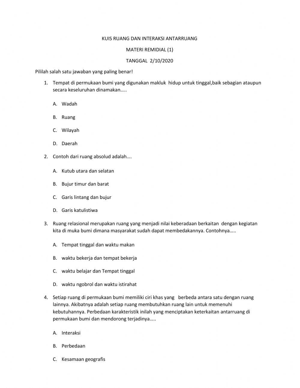 Interaksi antarruang