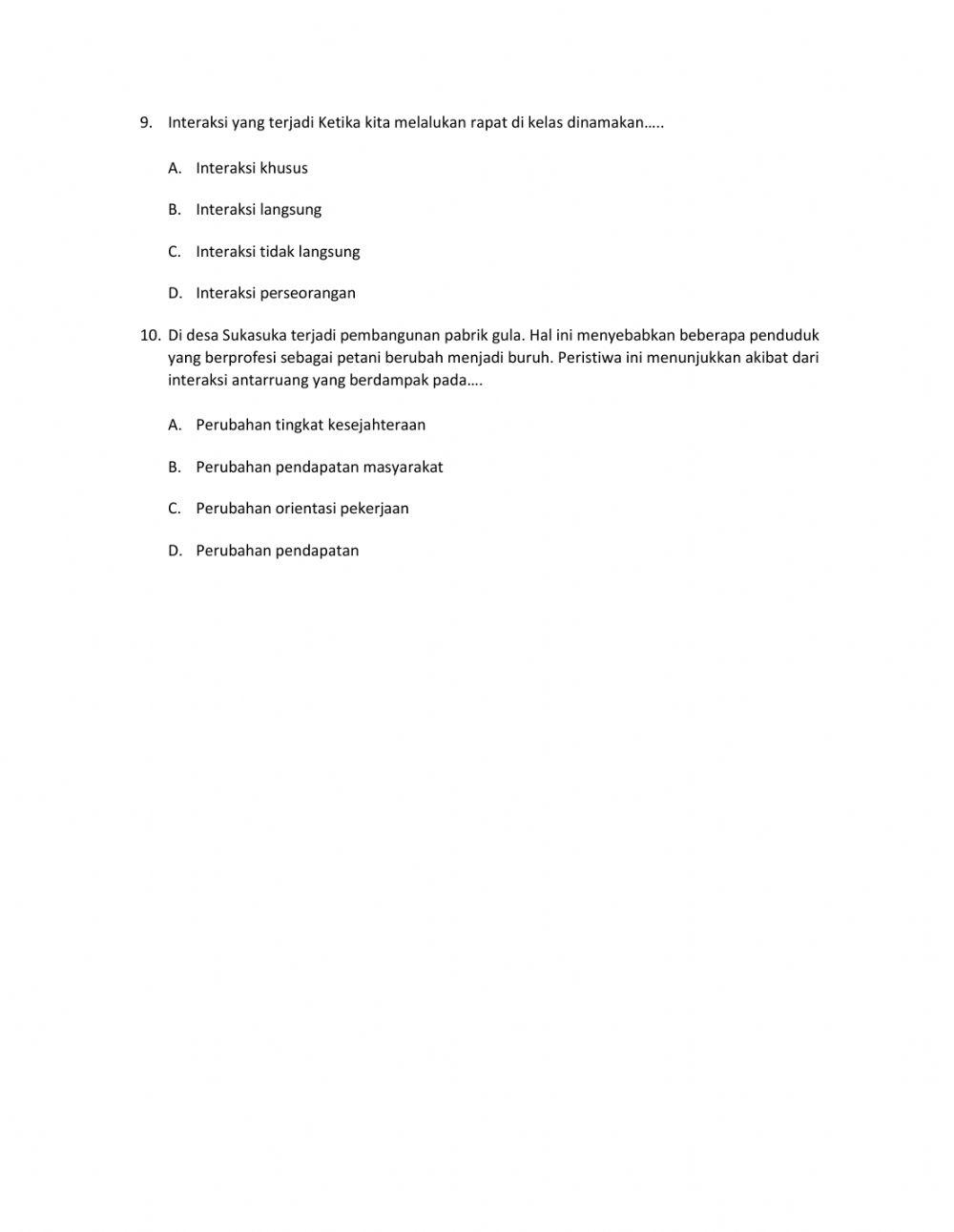 Interaksi antarruang