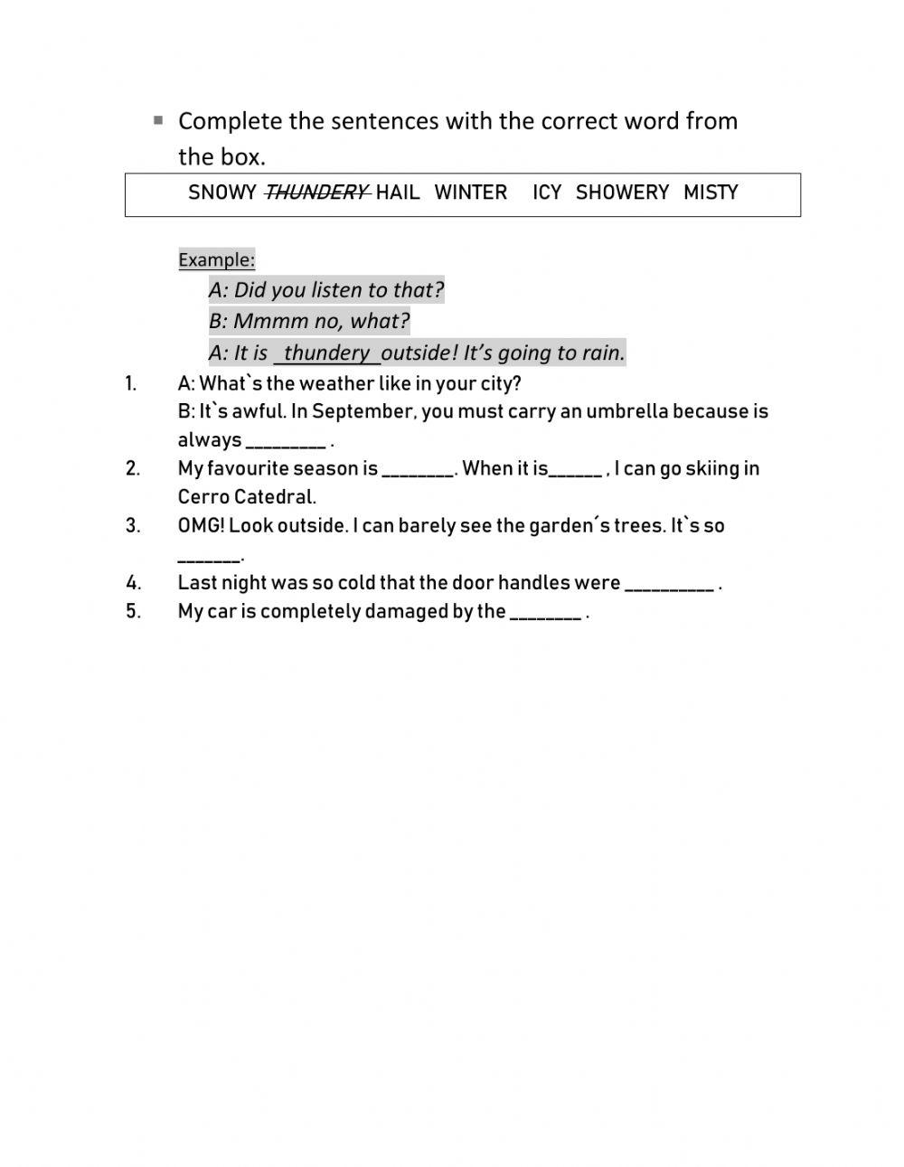 Adjectives To Describe The Weather Worksheet Live Worksheets adjectives-to-describe-the-weather-worksheet-live-worksheets