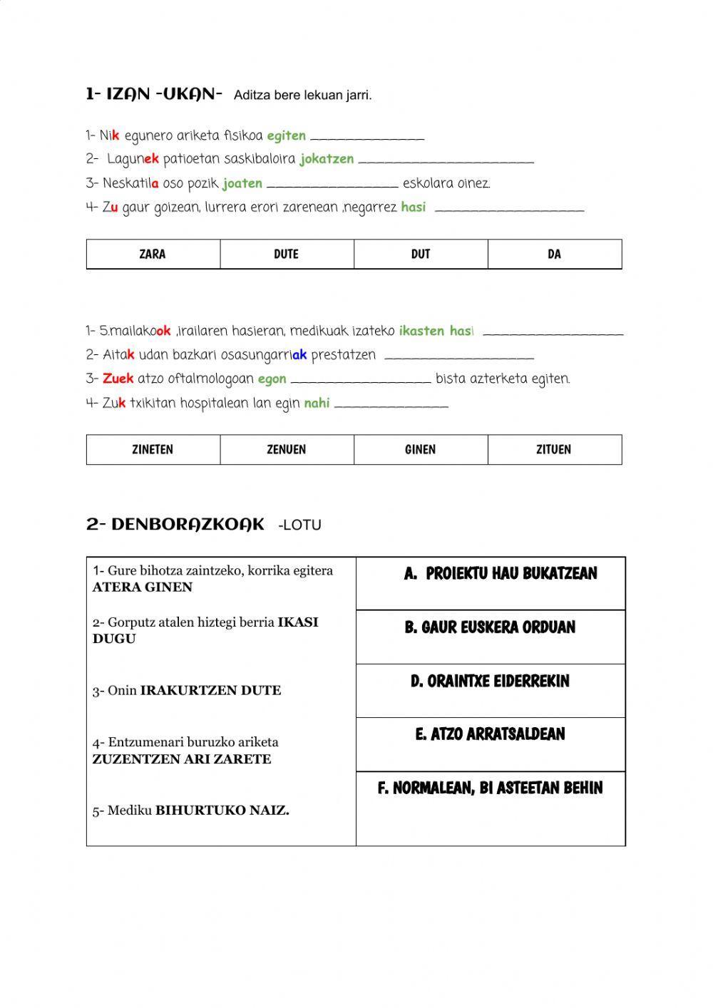Gramatika- 4.mailako birpasaketa