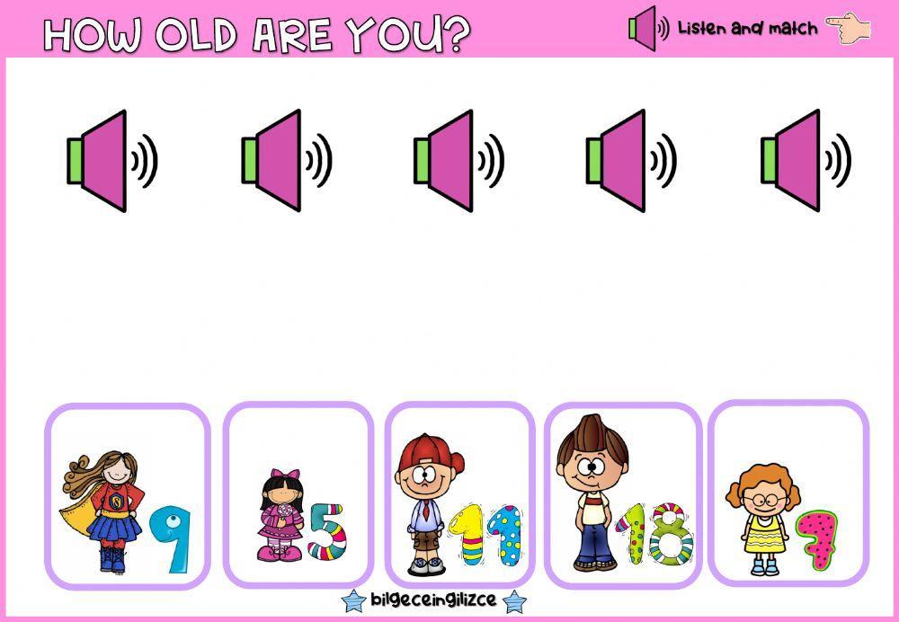 How old are you?(Listen and match)