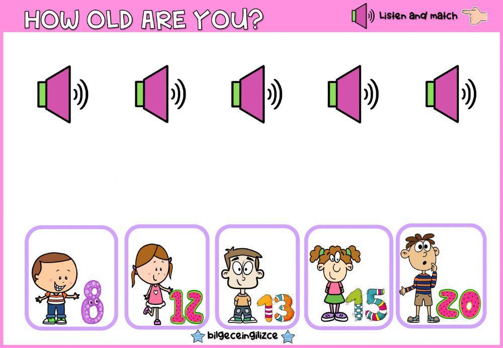 How old are you?(Listen and match)