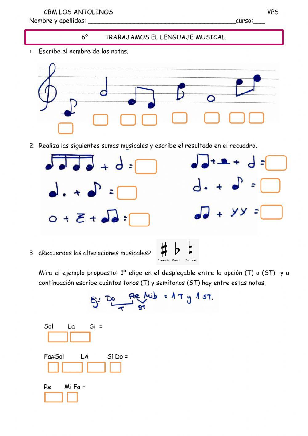 6º Lenguaje musical