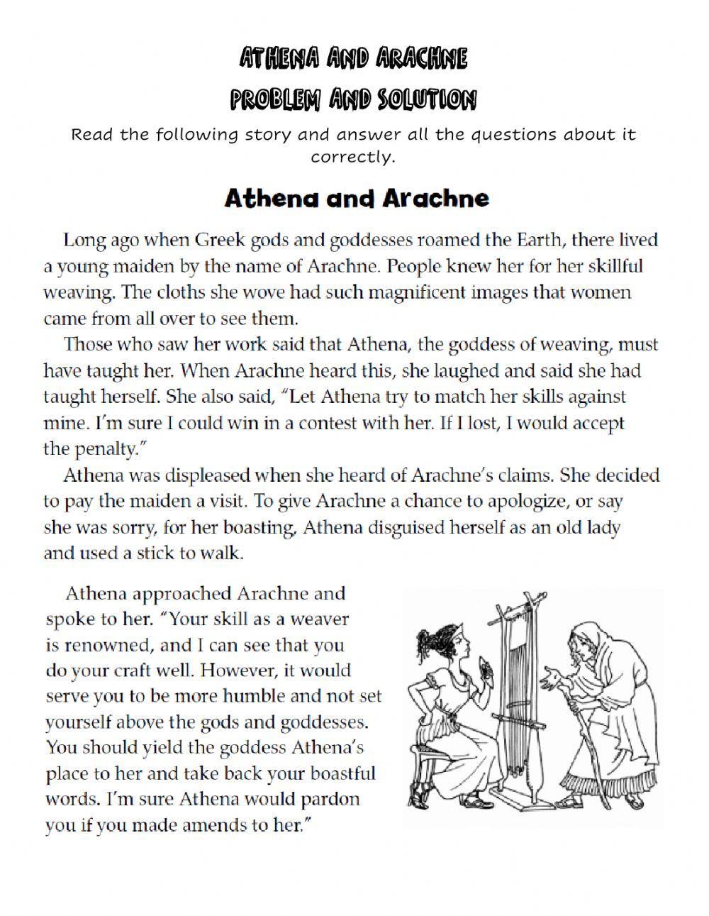 Athena and Arachne Problem and Solution