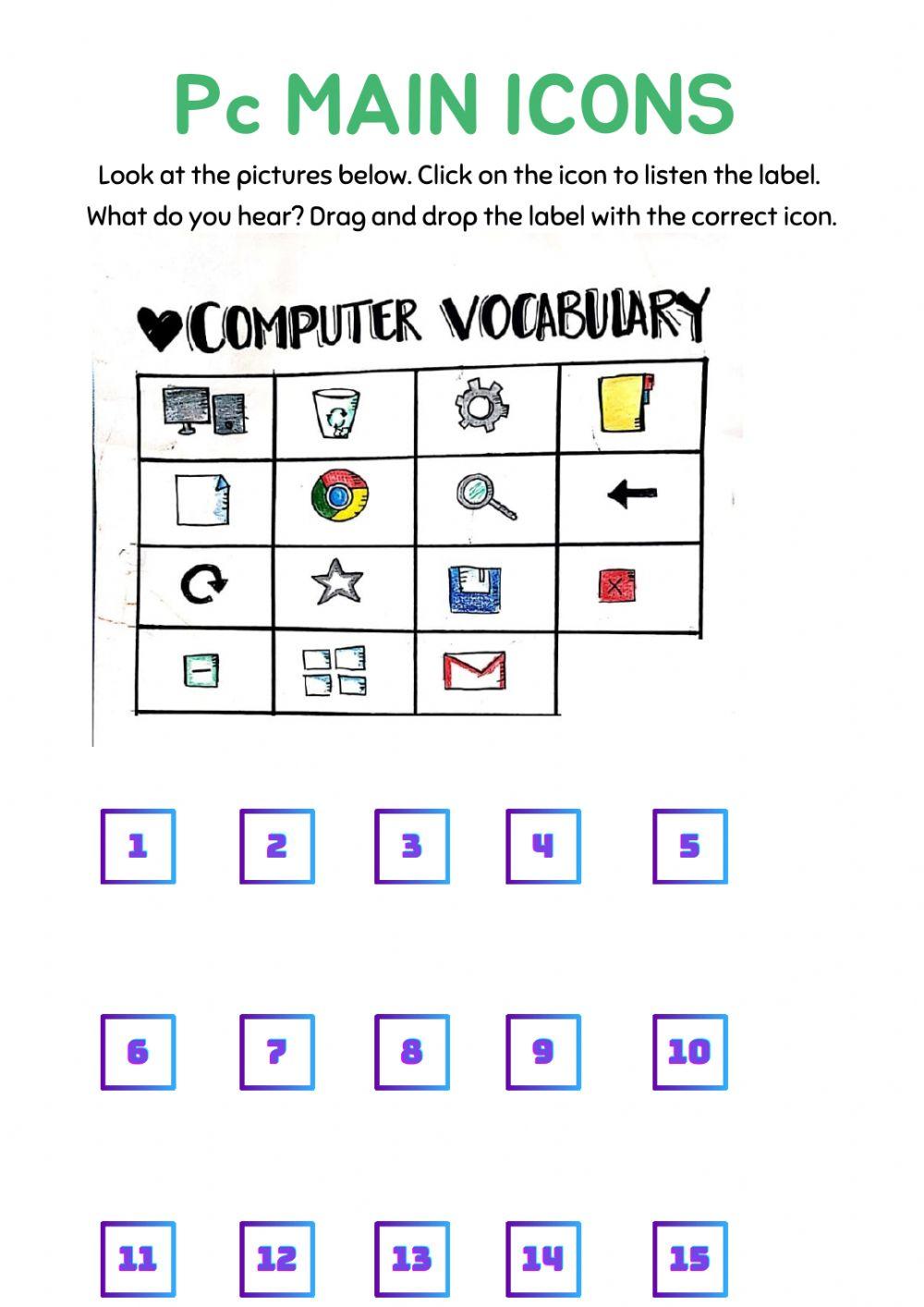 Computer Vocabulary Quiz 3 -5