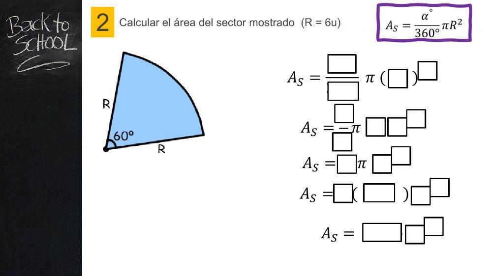 Área de regiones circulares