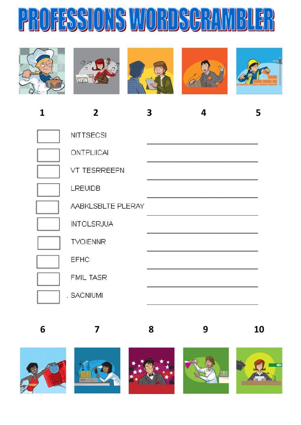 Professions scrambler tiger 5 macmillan