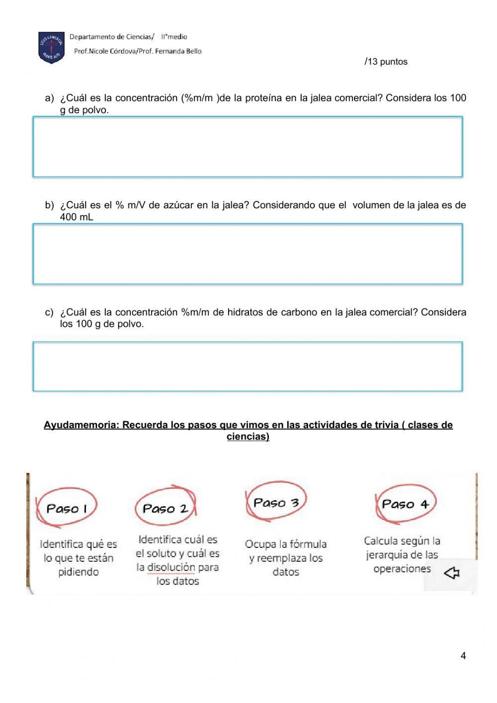 Cálculo de concentración en disoluciones