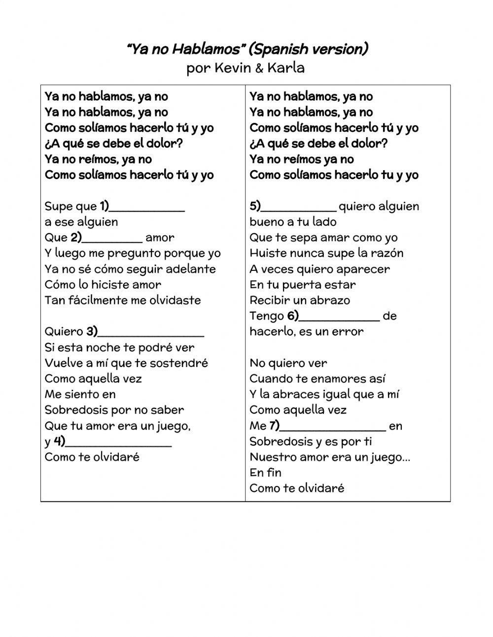 Ya no hablamos