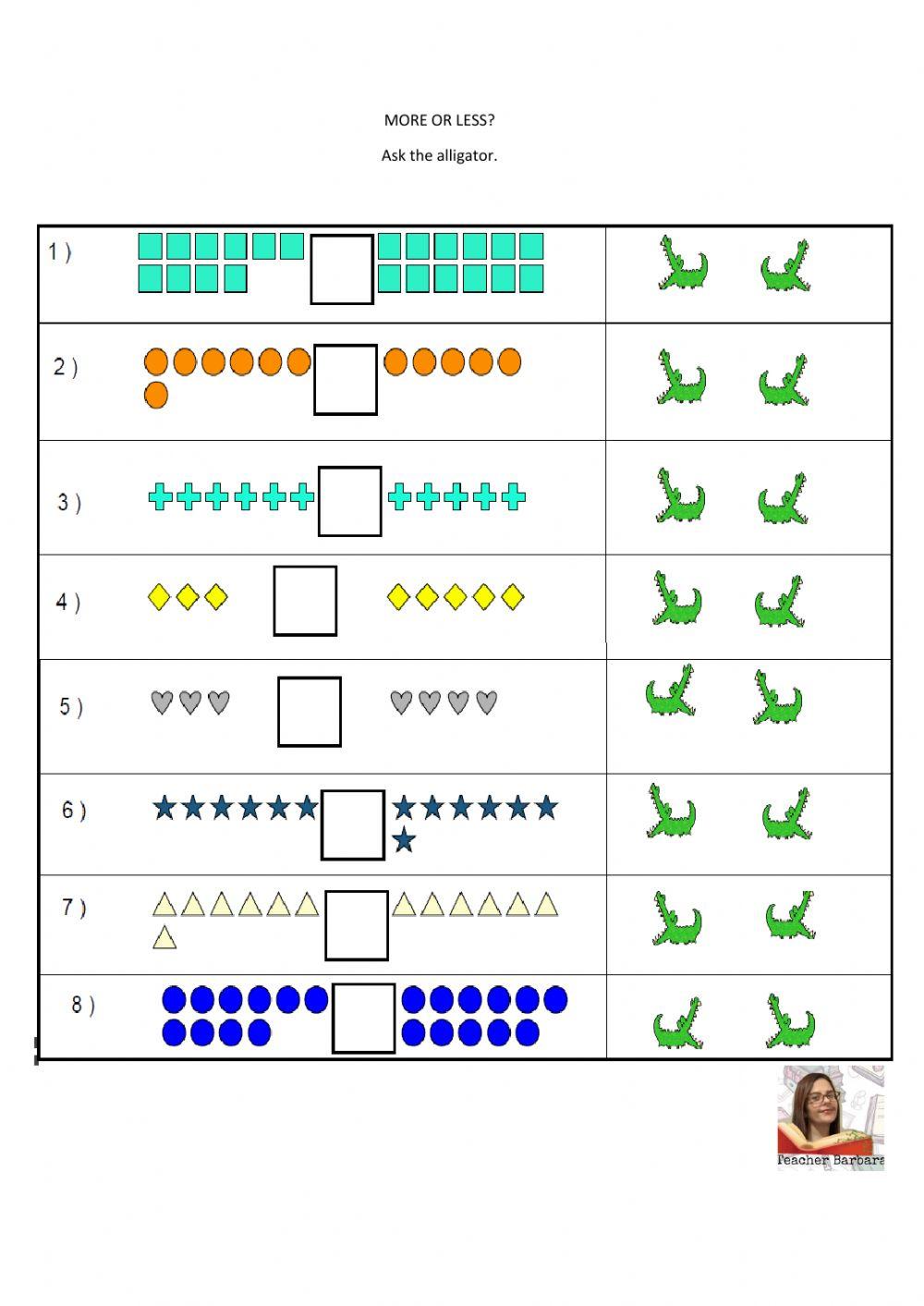 Greater than, less than