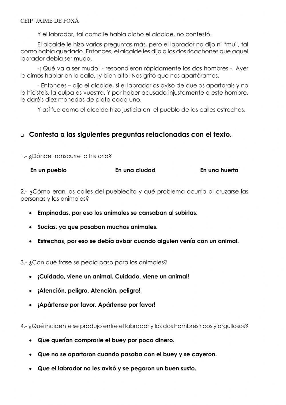 Evaluación inicial lenguaje 6º curso 2020-2021