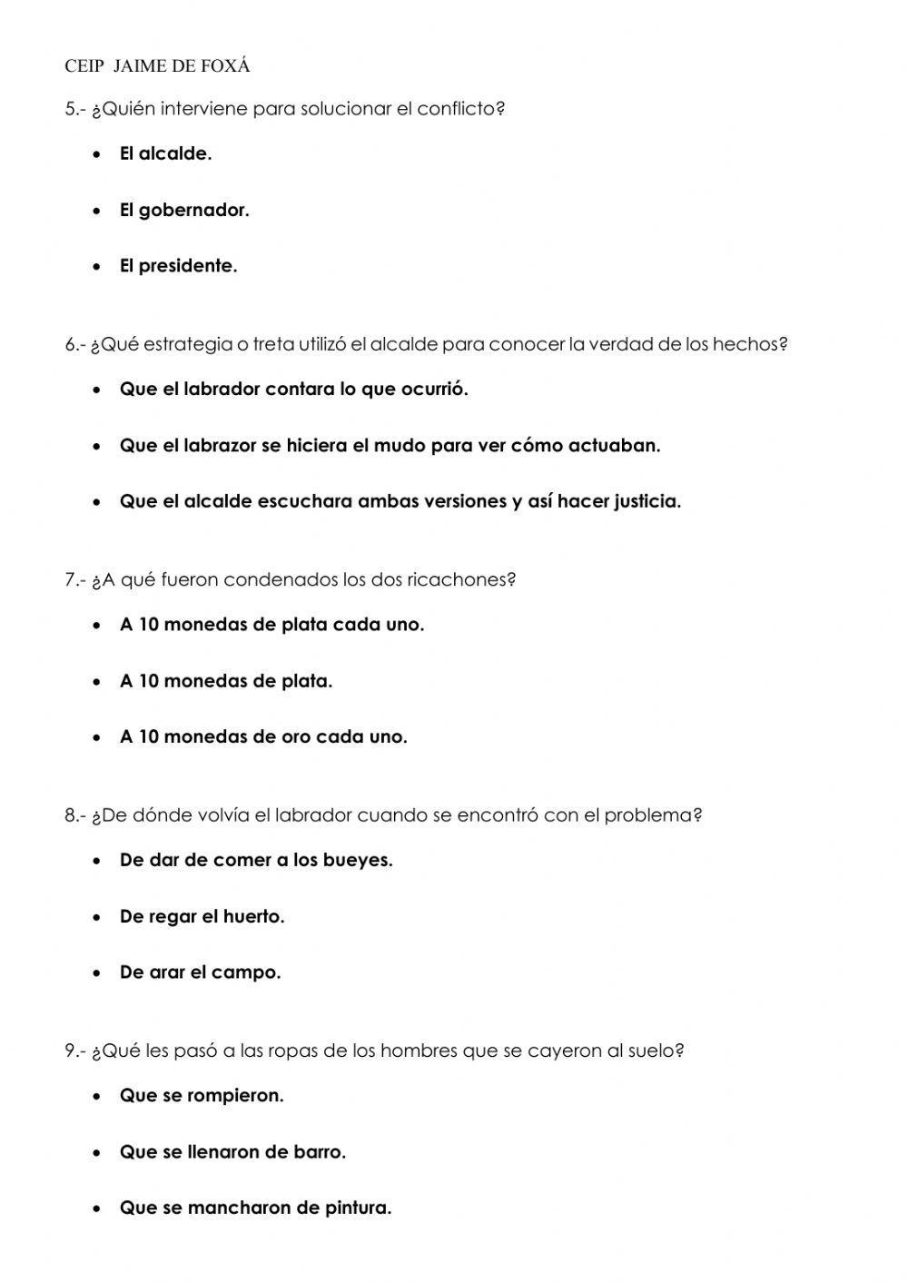 Evaluación inicial lenguaje 6º curso 2020-2021