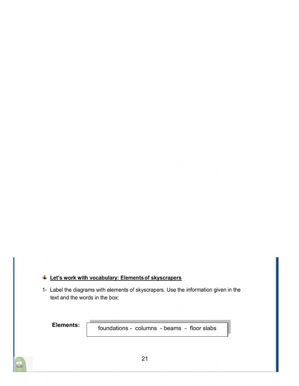 Elements of a skyscraper