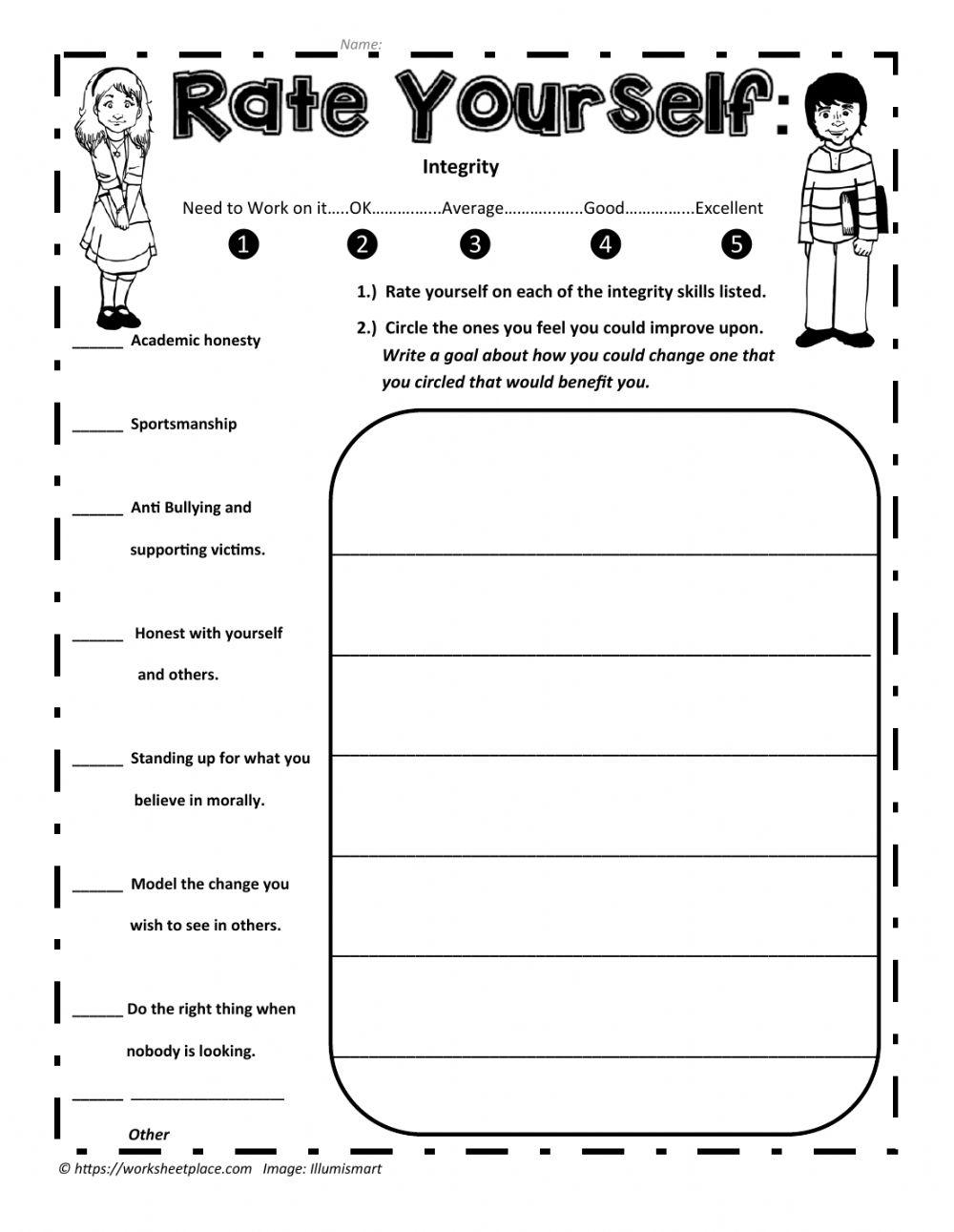 Integrity worksheet Social Studies online exercise for Live Worksheets