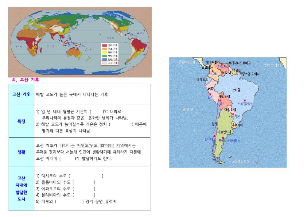 세계의 다양한 기후 알아보기