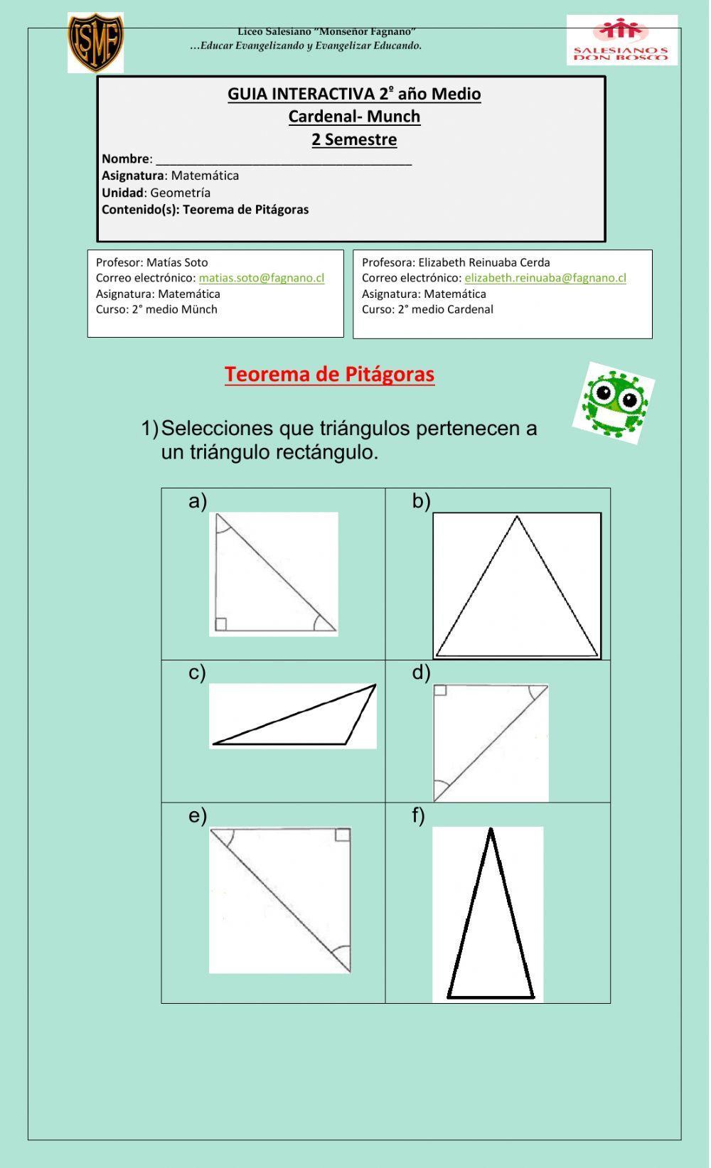 Teorema de pitagoras