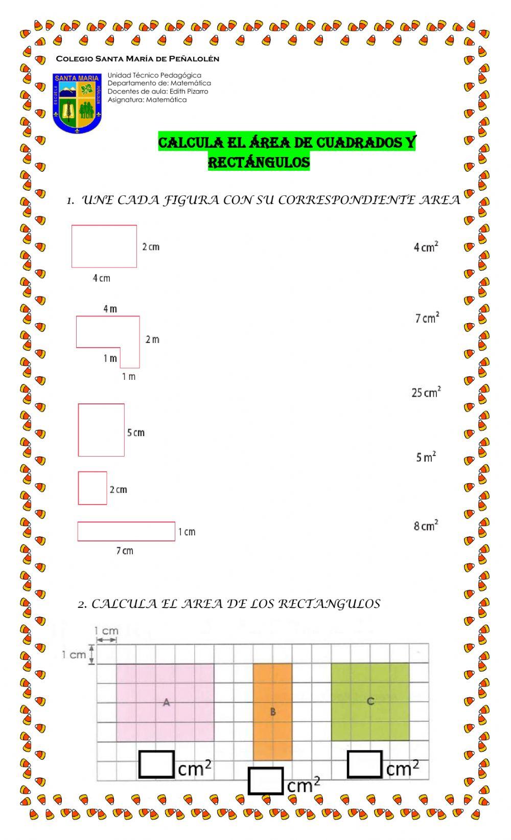 Area de figuras cuadradas