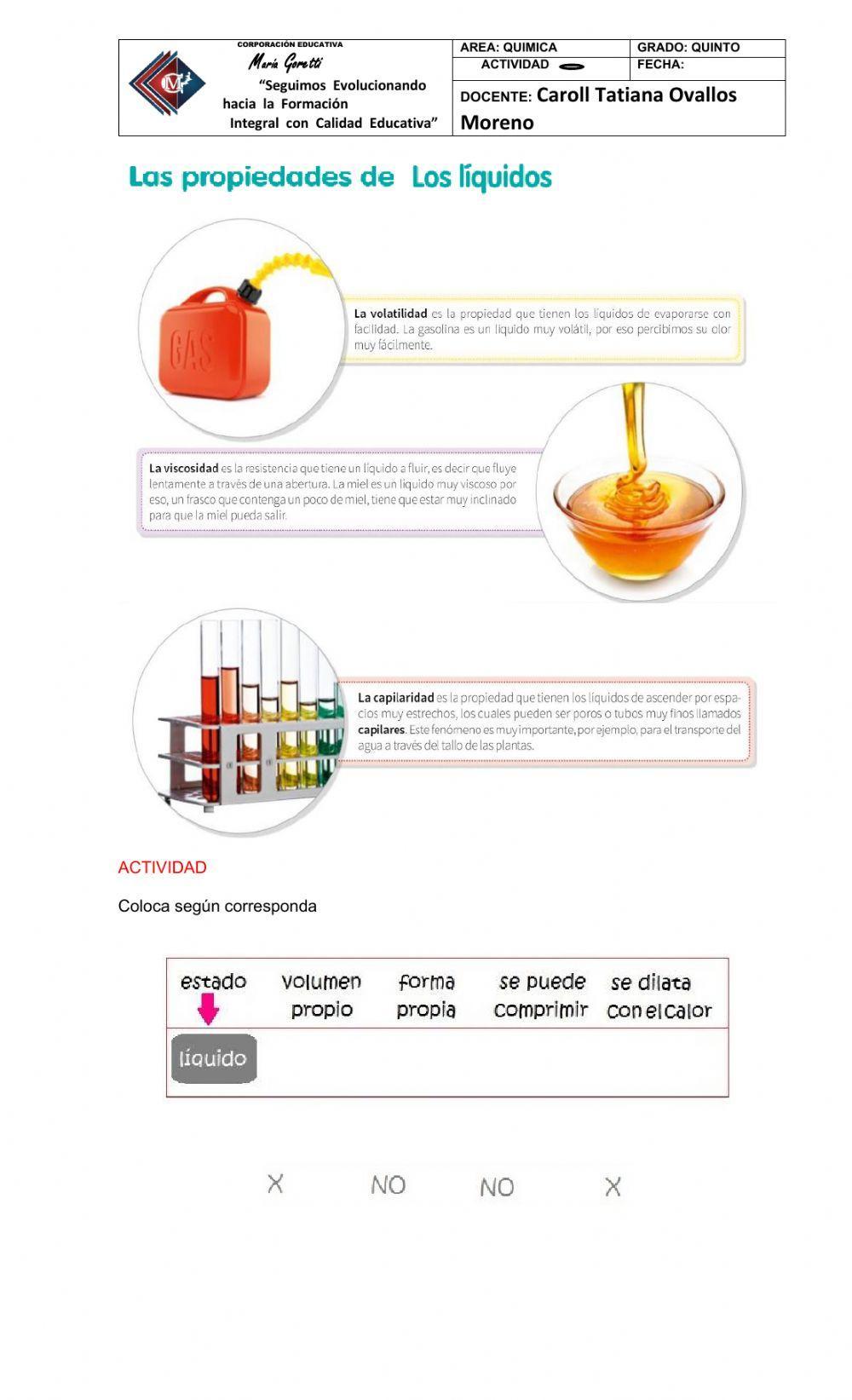 Propiedades de los lìquidos