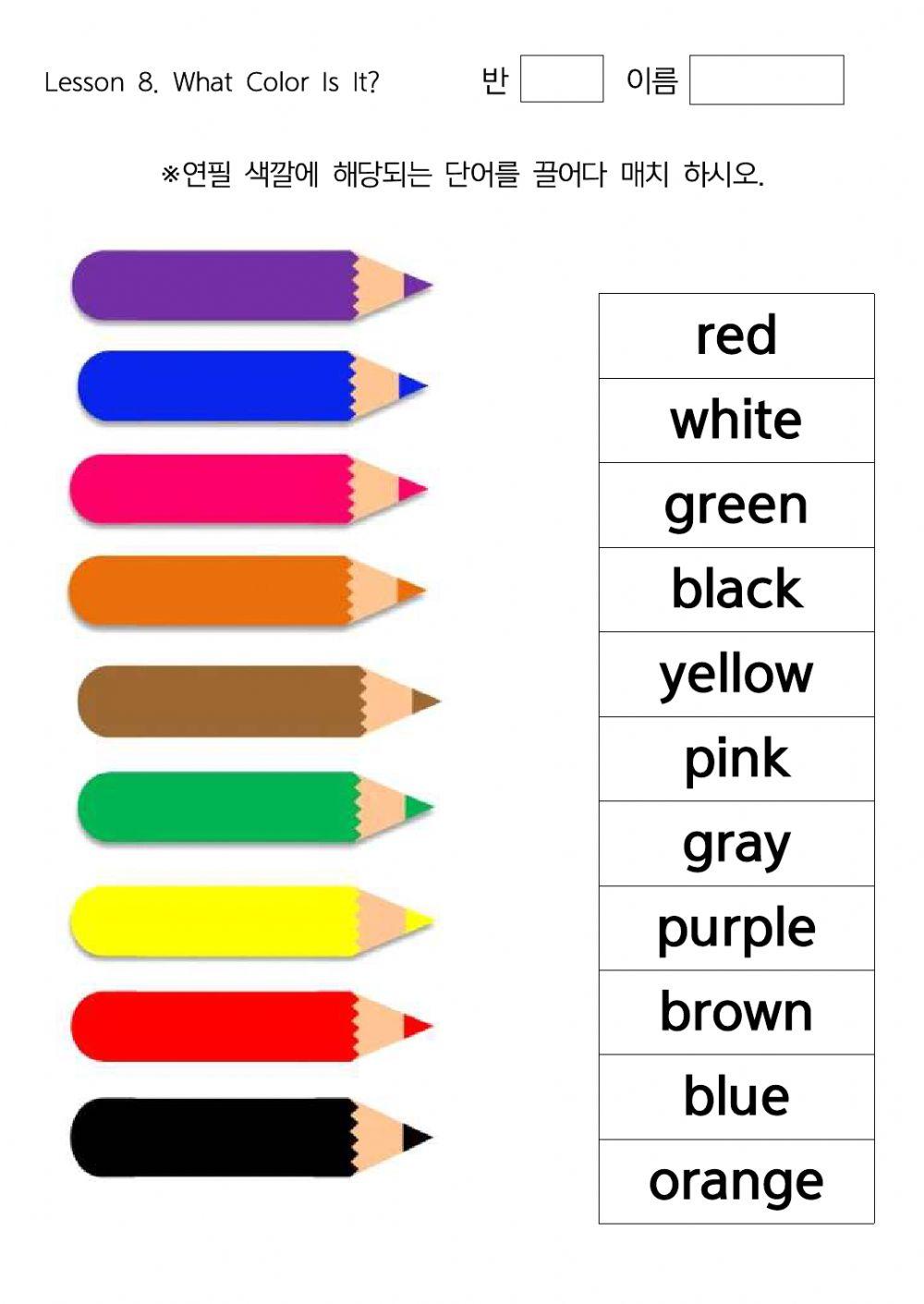 Lesson 8. What Color Is It?