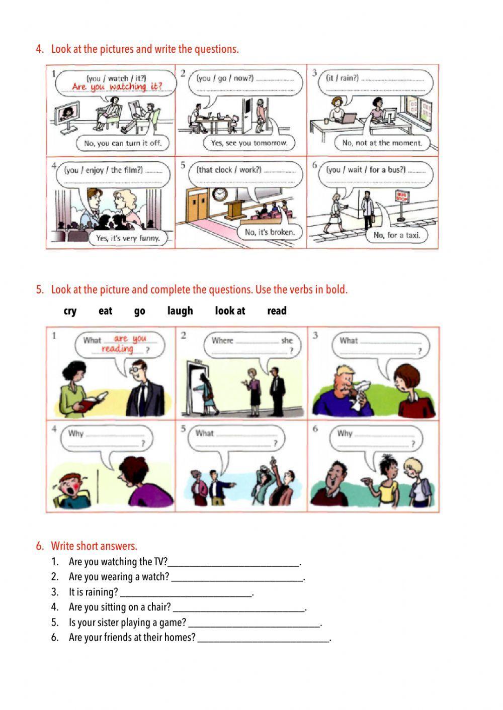 Present continuous review