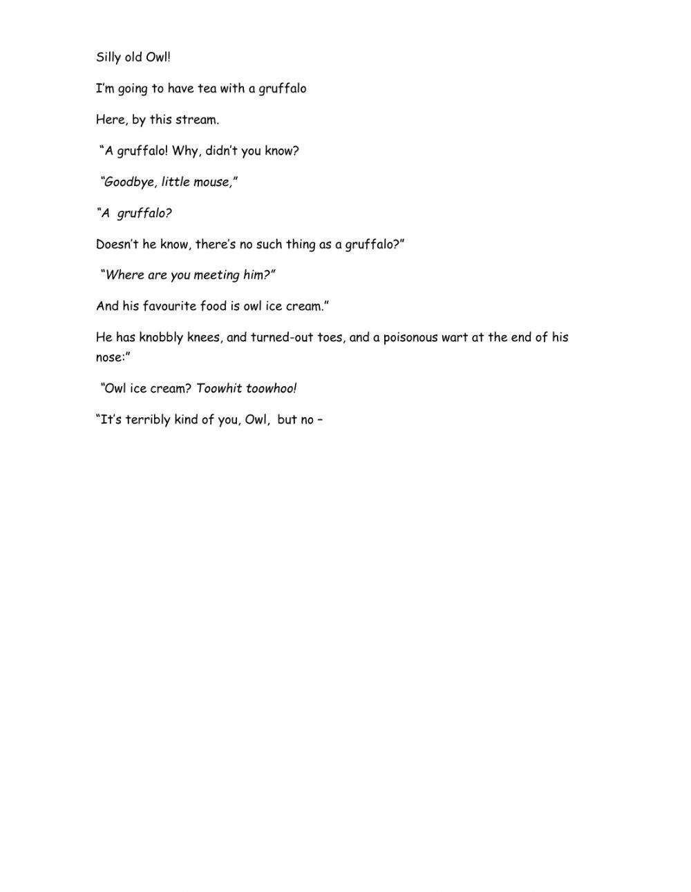 The Gruffalo