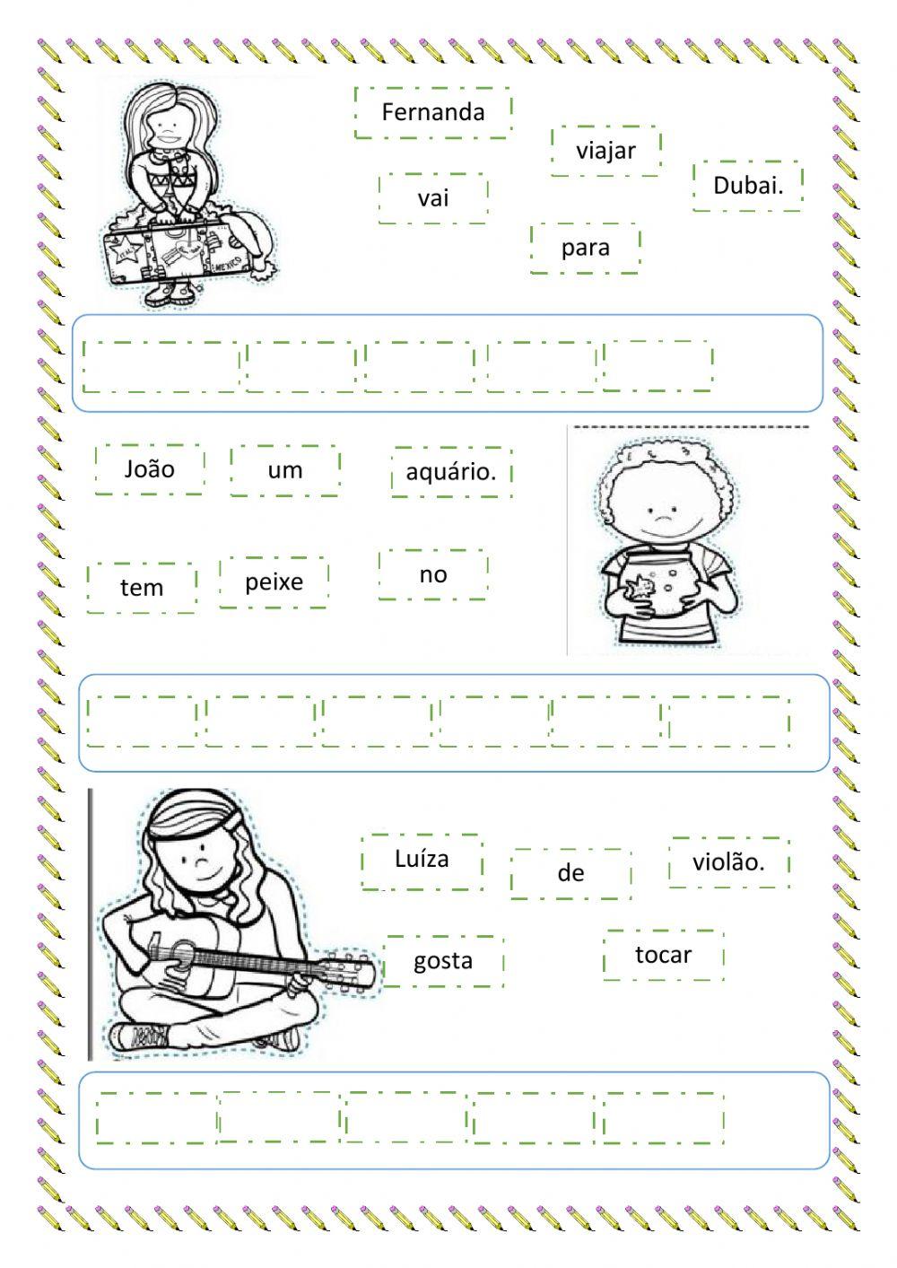 Formação e organizaçao de frases