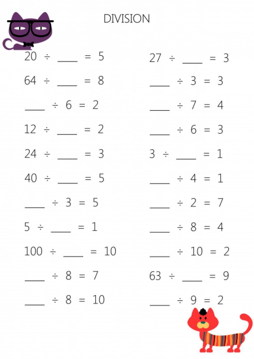 Find missing dividend or divisor