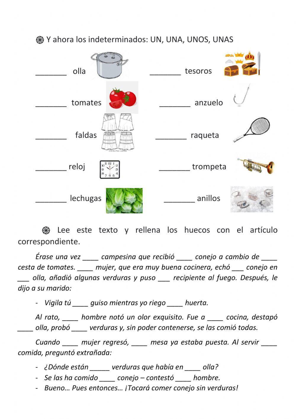Artículos determinados e indeterminados