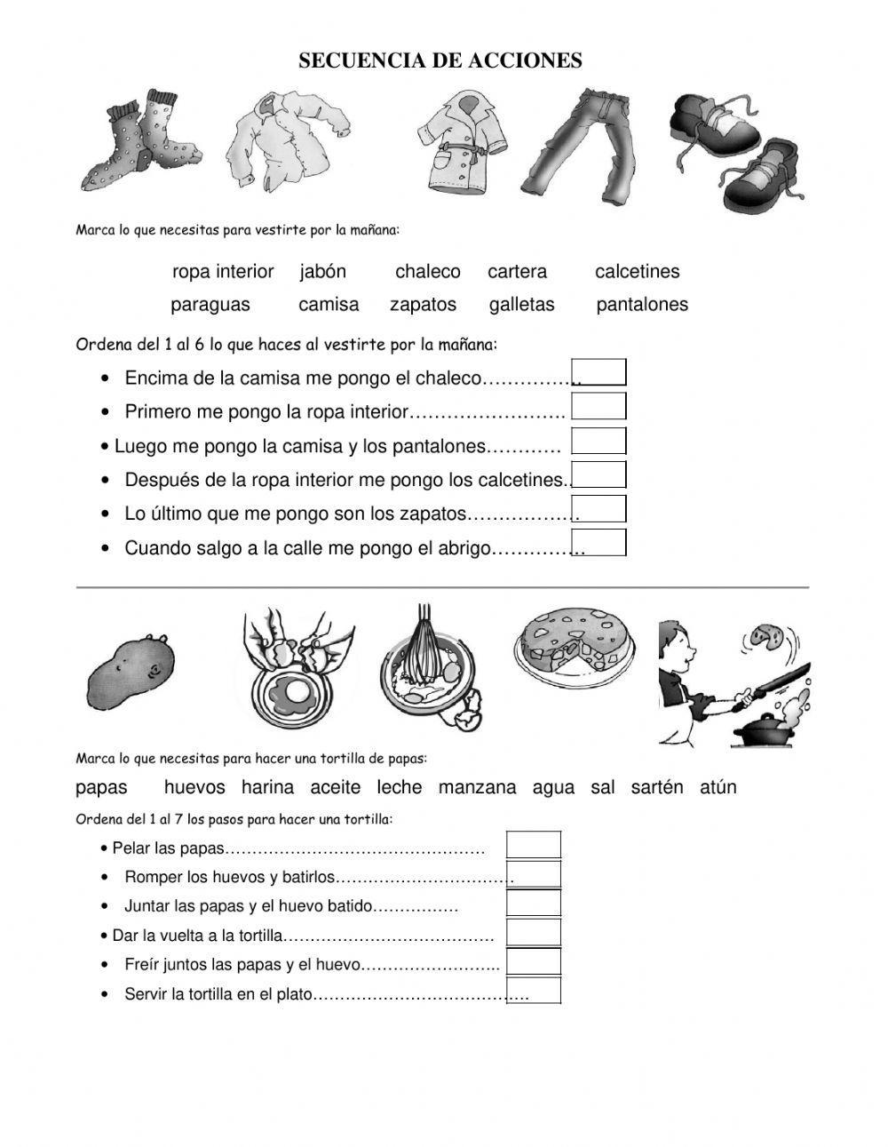 Secuencia de acciones