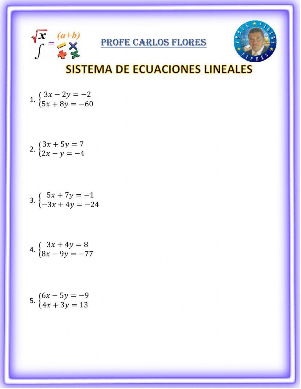 Sistema de ecuaciones
