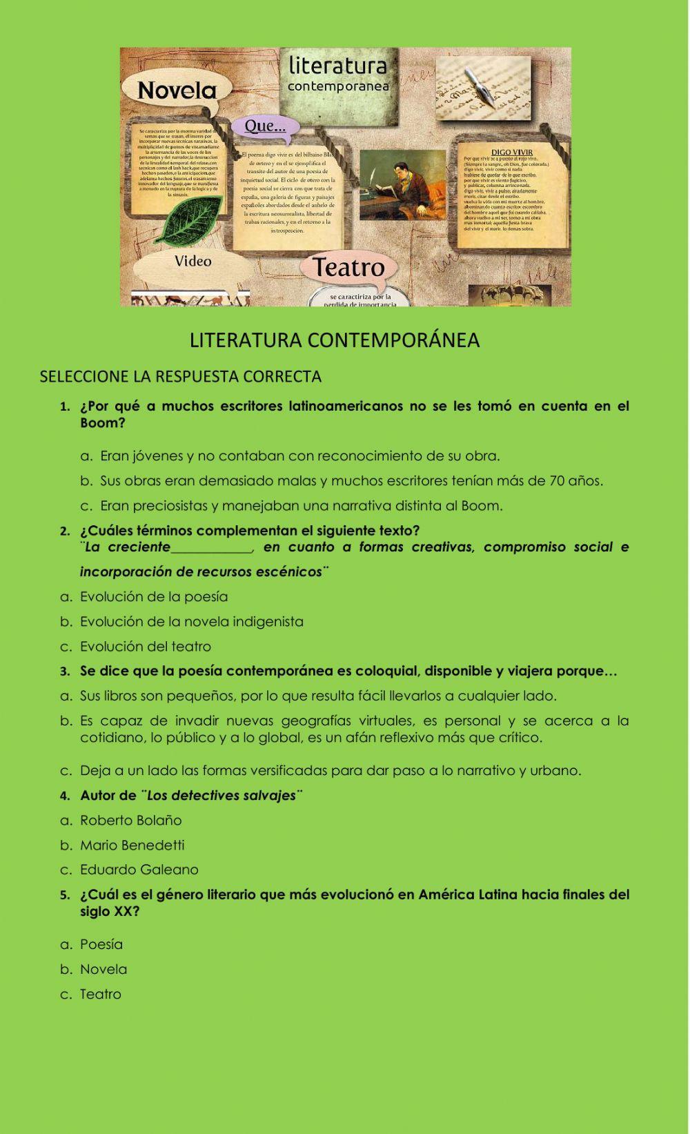 Literatura contemporánea