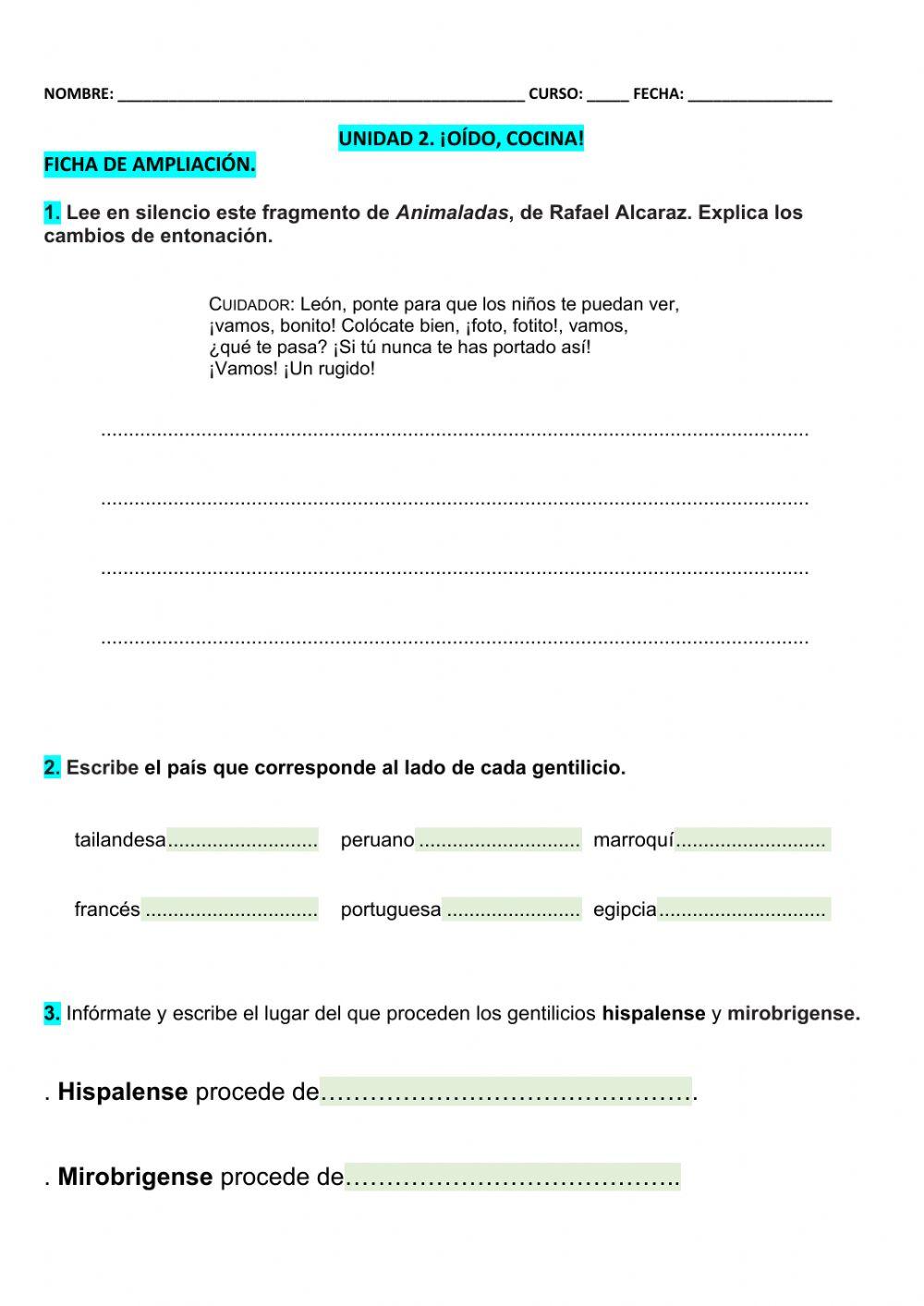 Ficha 1 AMPLIACIÓN T-2 LCL 5º EPO