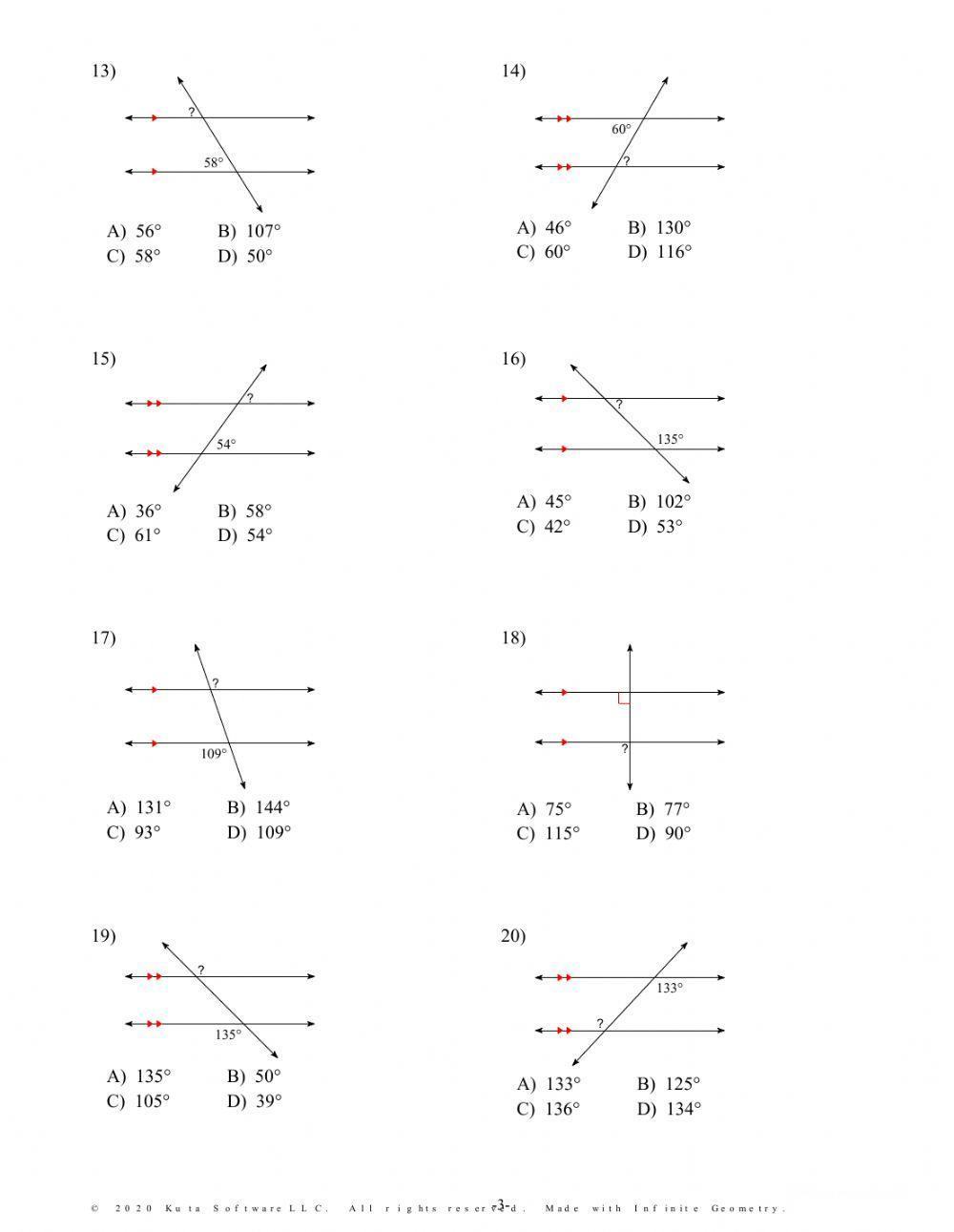 Parallel Lines and Transversal