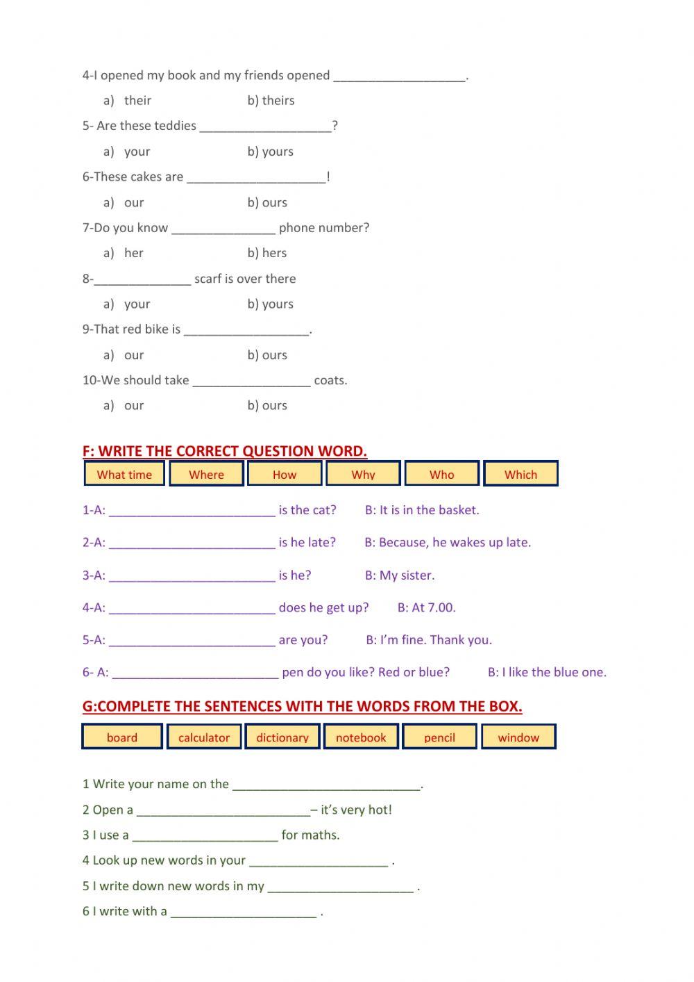 5th Grades First Quiz