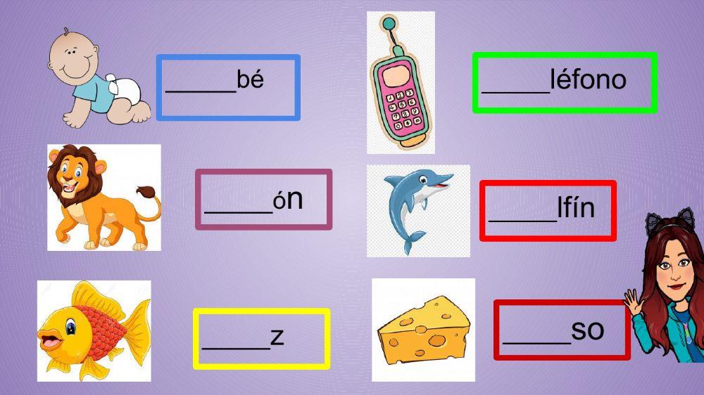 Completa palabras con sílabas