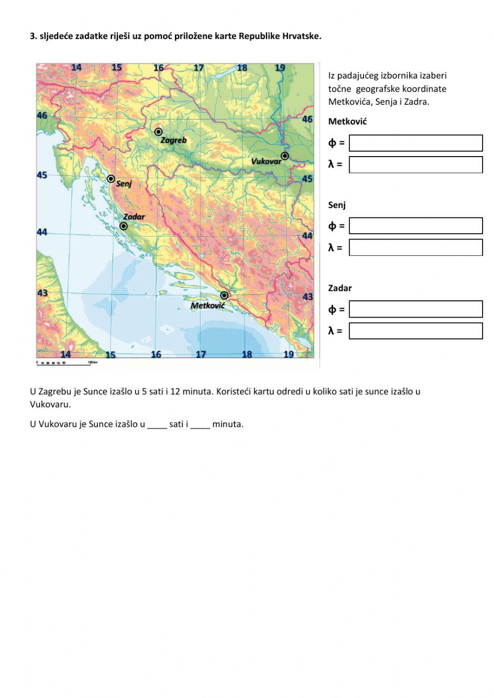 GEOGRAFSKA ŠIRINA I DUŽINA GEOGRAFSKA ŠIRINA I DUŽINA