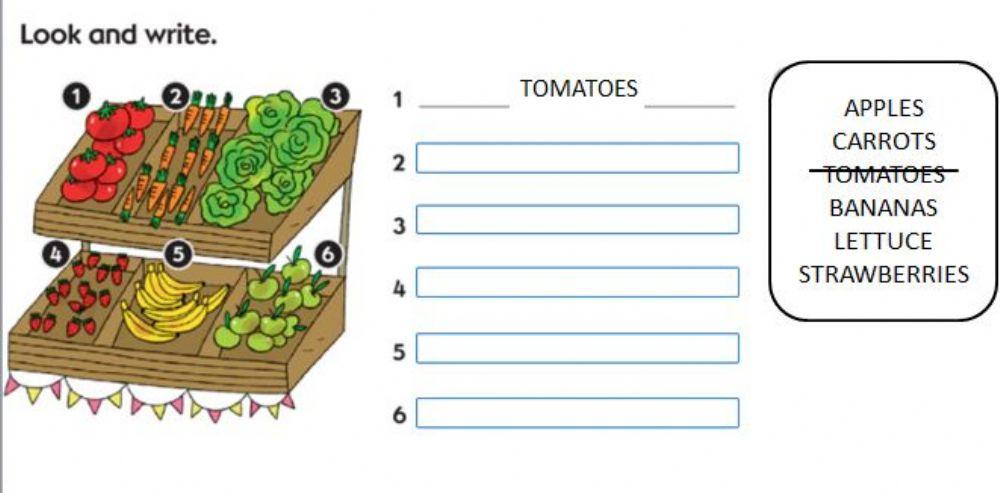 Fruits and vegetables