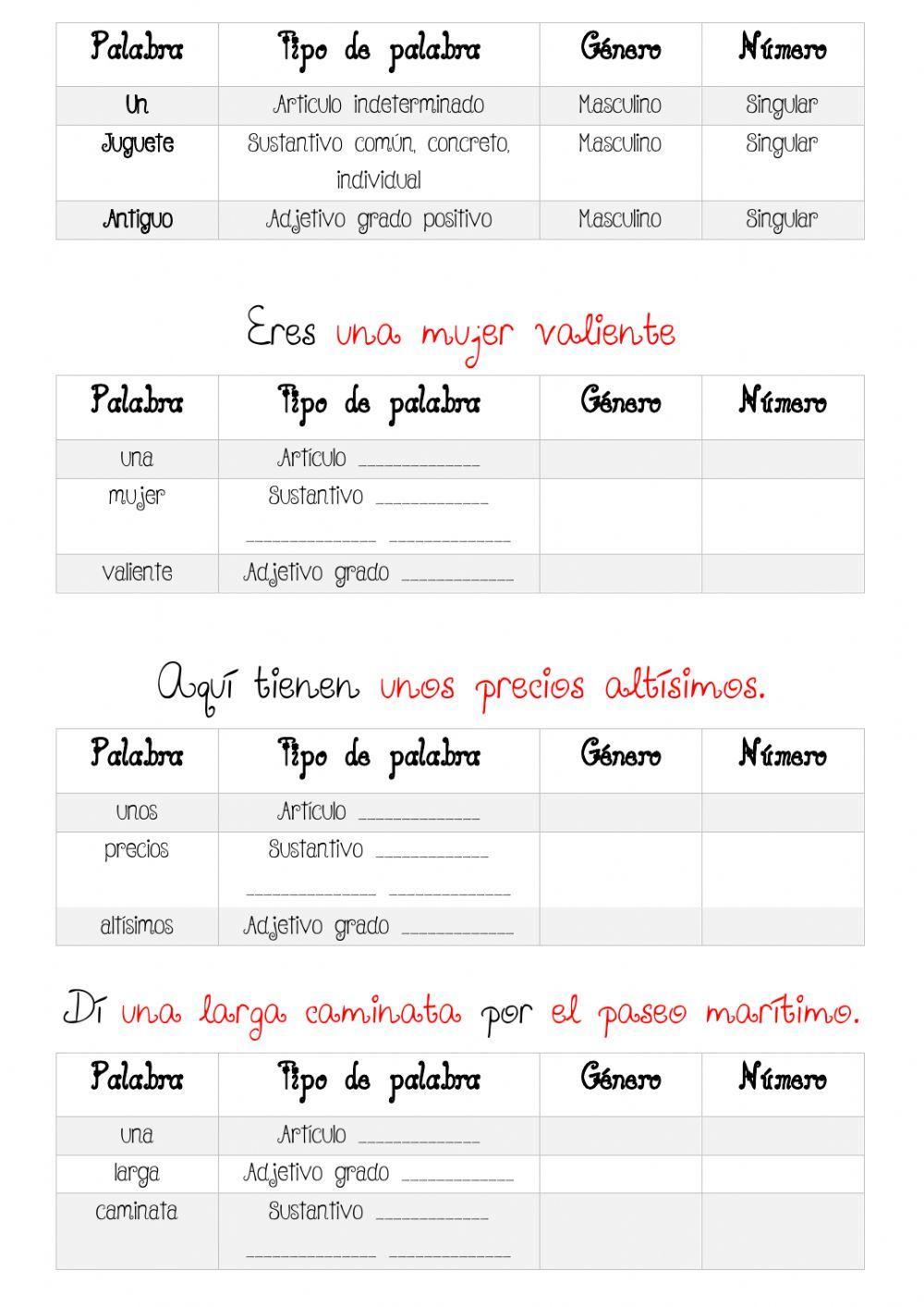 analisis grupos nominales