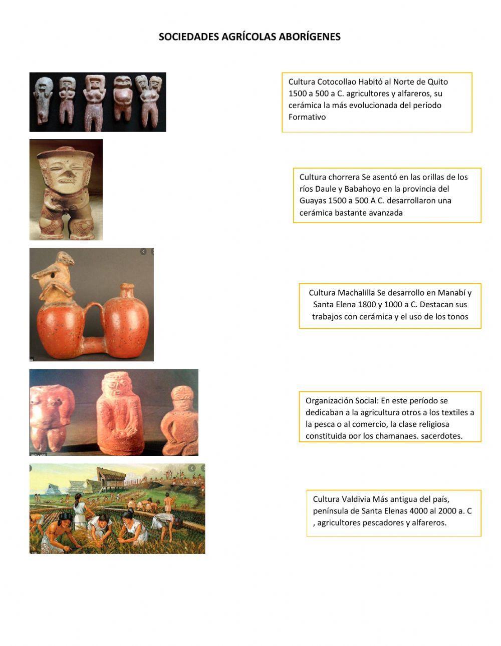 Sociedades agrícolas  aborígenes