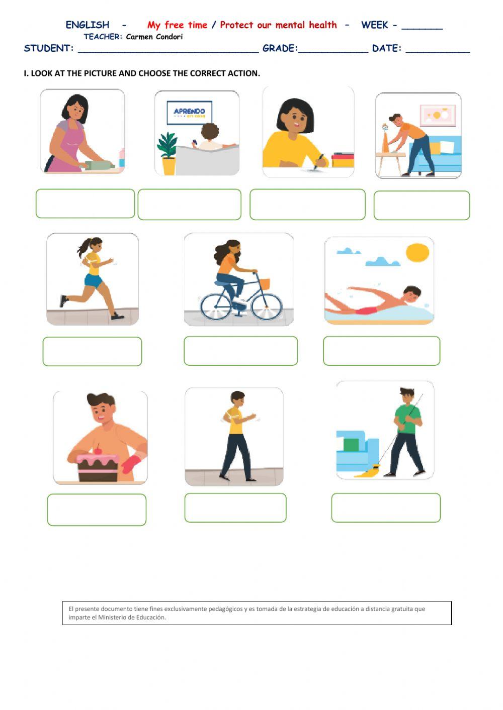 My free time - Protect our mental health