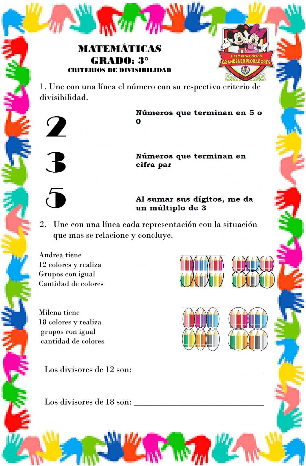 Criterios de divisibilidad y divisores