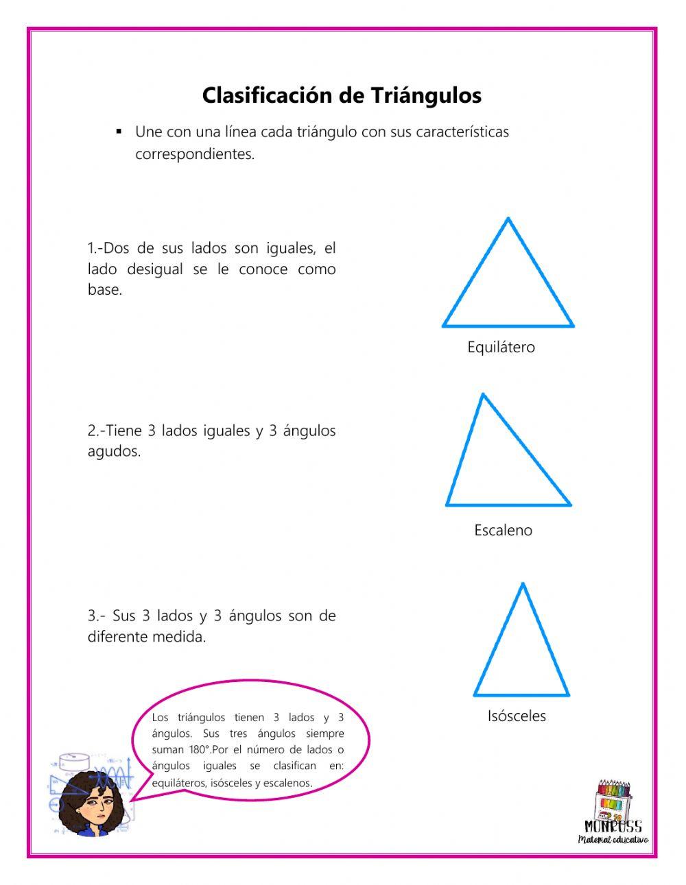 Clasificación de triángulos