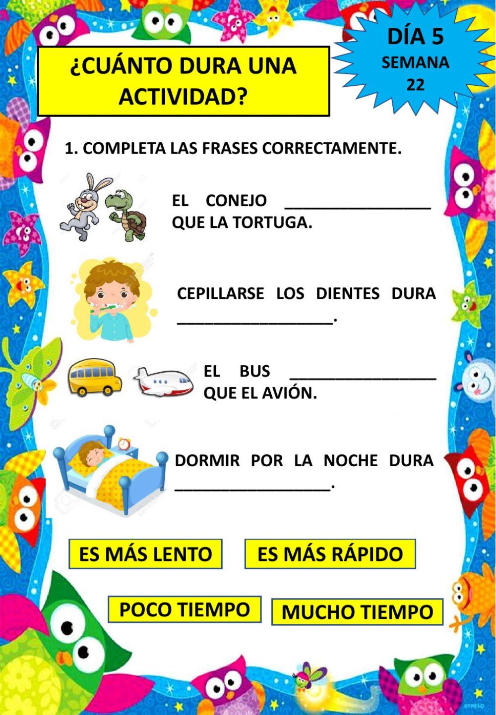 ¿cuánto dura una actividad?