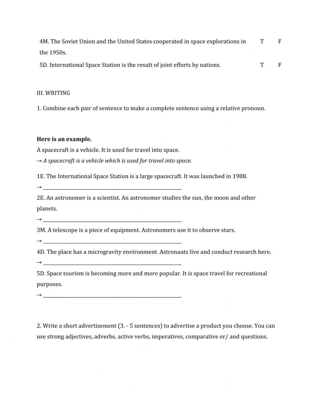 Lớp 9 - Kiểm tra 45 phút số 4 (Unit 9, 10) -