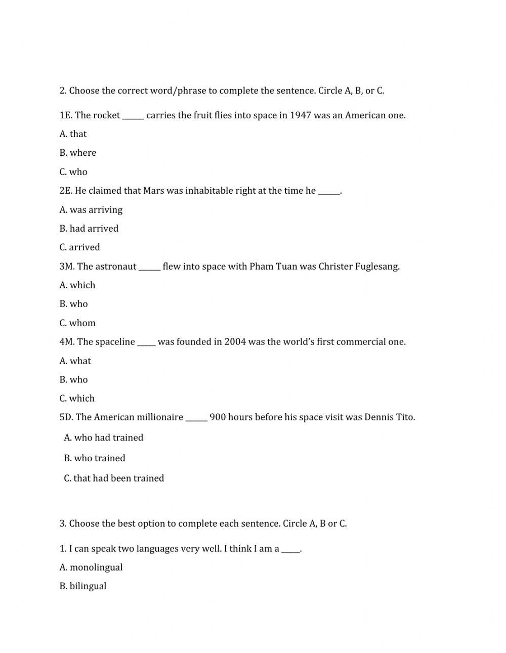 Lớp 9 - Kiểm tra 45 phút số 4 (Unit 9, 10) -